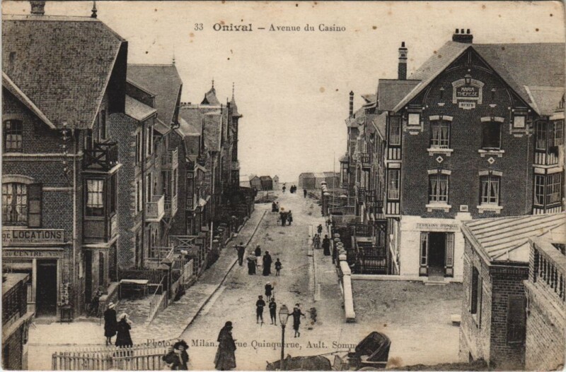 Carte postale ancienne Onival - Avenue du Casino