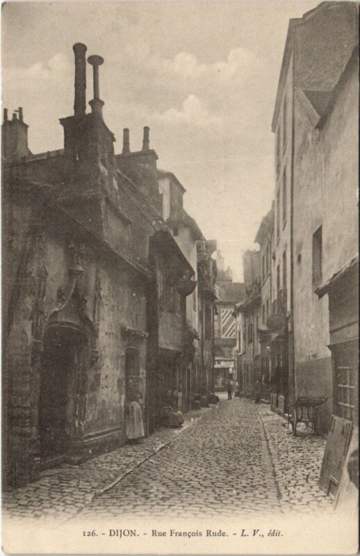 Carte postale ancienne Dijon - Rue Francois Rude à Dijon