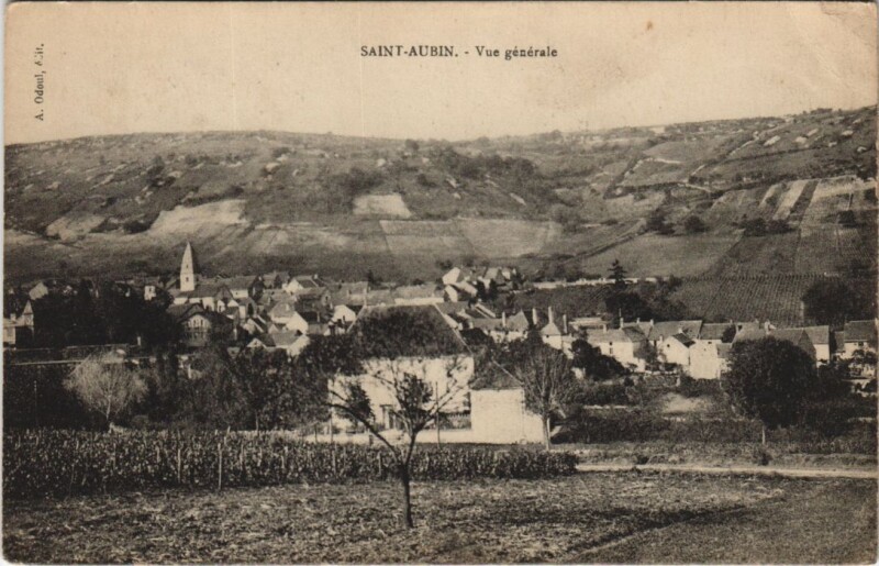 Carte postale ancienne Saint-Aubin - Vue generale à Saint-Aubin