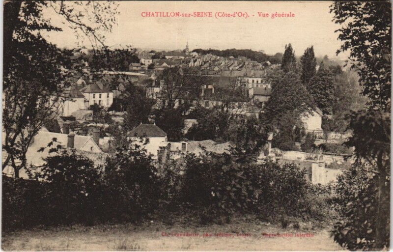 Carte postale ancienne Chatillon-sur-Seine - Vue generale à Châtillon-sur-Seine