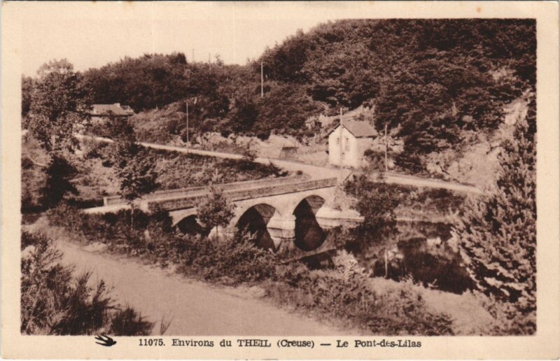 Carte postale ancienne Environs du Theil - Le Pont-des-Lilas
