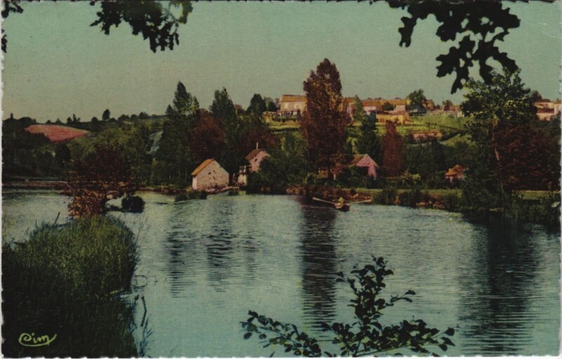 Carte postale ancienne Glenic - Bord de la Creuse à Glénic