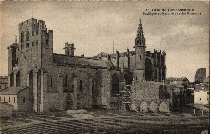 Carte postale ancienne Carcassonne Basilique St.Nazaire France à Carcassonne