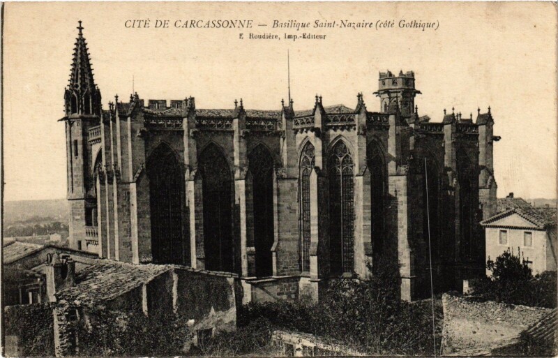 Carte postale ancienne Carcassonne Basilique St.Nazaire France à Carcassonne