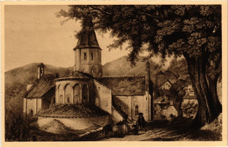 Carte postale ancienne Conques Clocher et Abside France