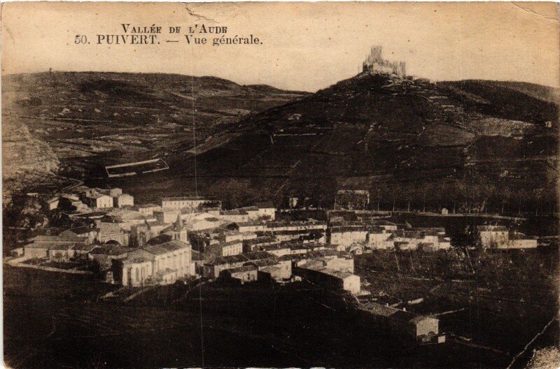 Carte postale ancienne Puivert Vue Generale France à Puivert