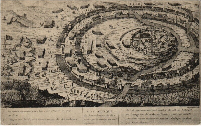 Carte postale ancienne Gravure - Vive Attaque