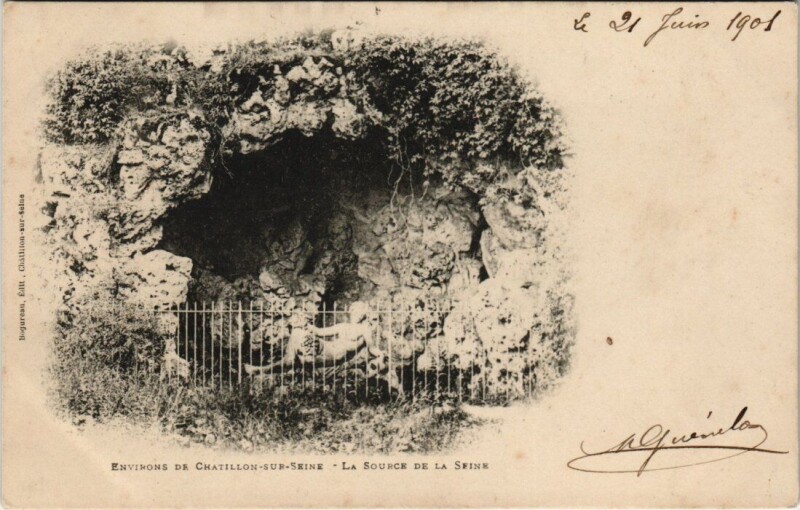 Carte postale ancienne Chatillon-sur-Seine - La Source de la Seine à Châtillon-sur-Seine