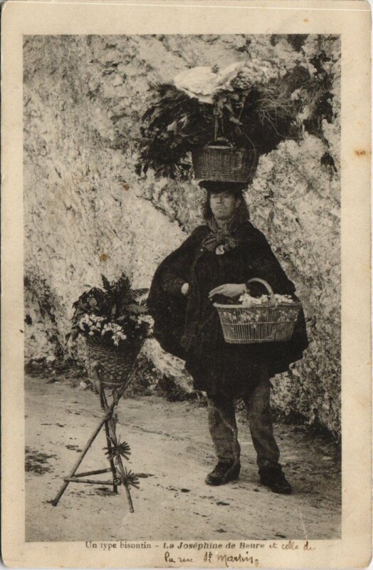 Carte postale ancienne Un Type bisotin - la Joséphine de Beure à Beure