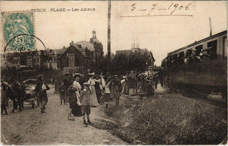 Carte postale ancienne Berck-Plage - Les Adieux à Berck