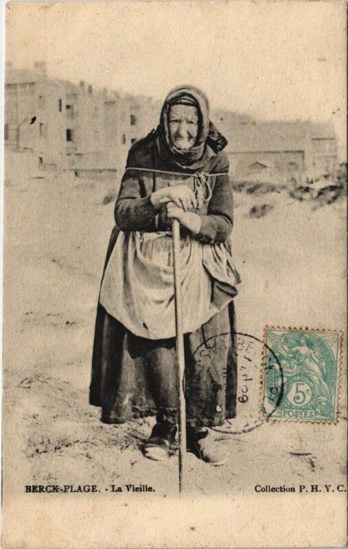 Carte postale ancienne Berck-Plage - La vieille à Berck