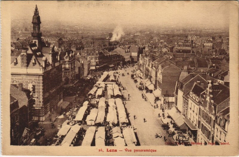 Carte postale ancienne Lens -Vue panoramique