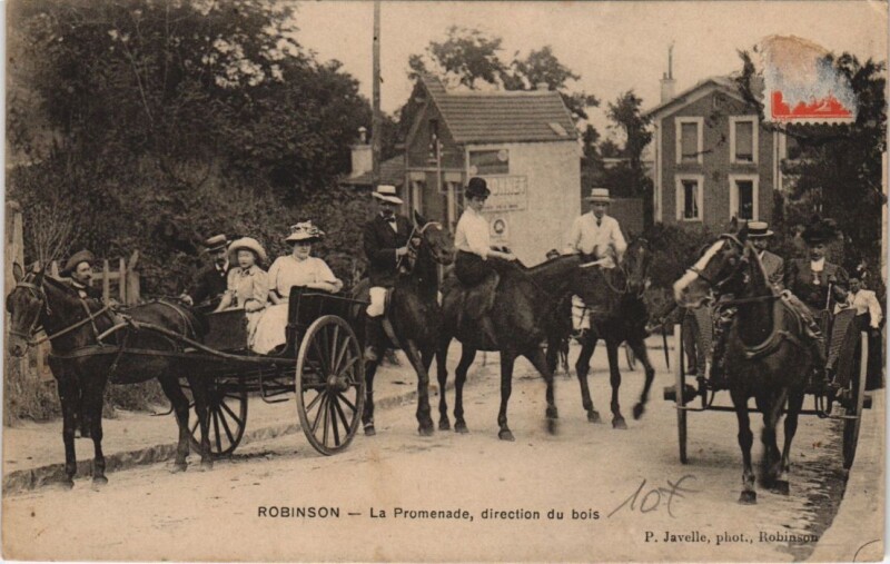 Carte postale ancienne Robinson - La Promenade, direction du bois