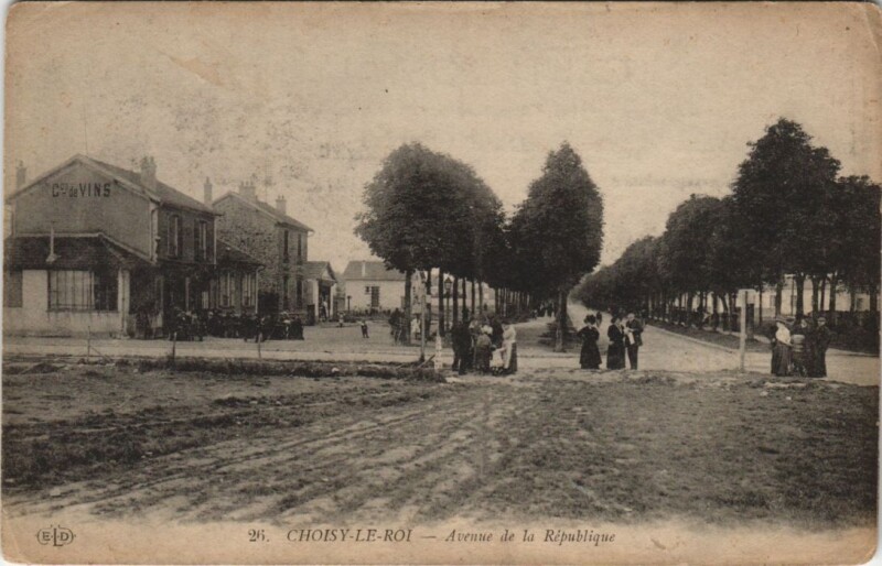 Carte postale ancienne Choisy-le-Roi - Avenue de la République à Choisy-le-Roi