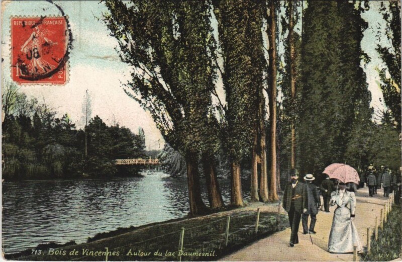 Carte postale ancienne Bois de Vincennes - Autour du lac Daumesnil à Vincennes