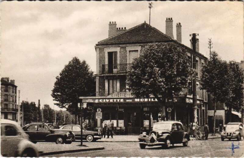 Carte postale ancienne Epinay-sur-Seine - Le Carrefour des Mobiles à Épinay-sur-Seine