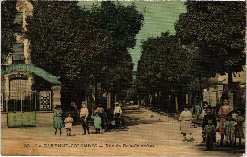 Carte postale ancienne La Garenne-Colombes - Rue de Bois-Colombes à La Garenne-Colombes
