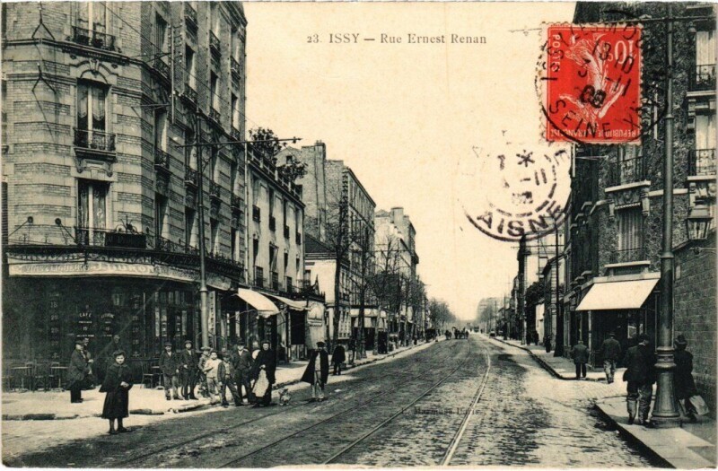 Carte postale ancienne Issy - Rue Ernest Renan