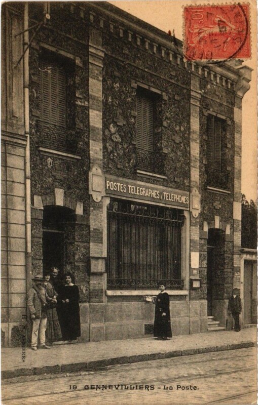 Carte postale ancienne Gennevilliers - La Poste à Gennevilliers