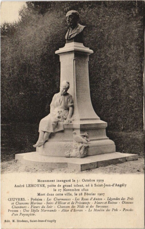 Carte postale ancienne André Lemoyne poete de grand talent né a Saint-Jean-d'Angely