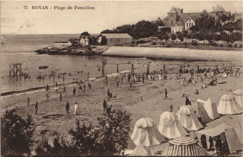 Carte postale ancienne Royan-Plage de Foncillon à Royan
