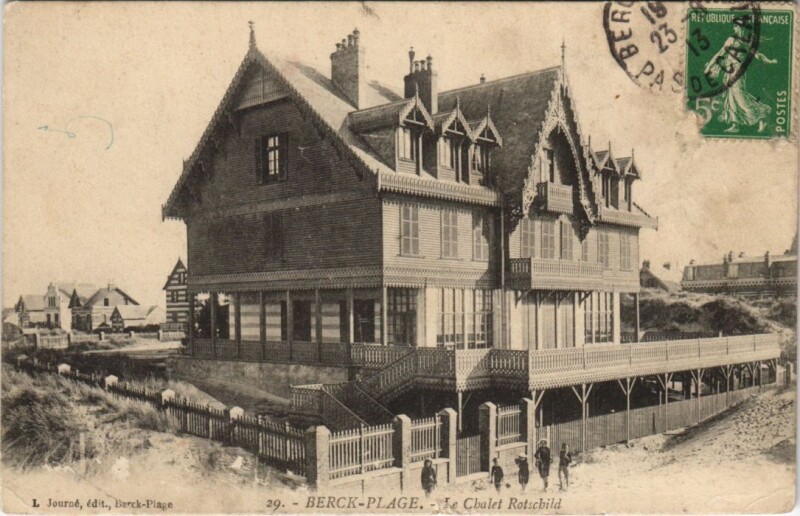 Carte postale ancienne Berck-Plage-Le Chalet Rotschild à Berck