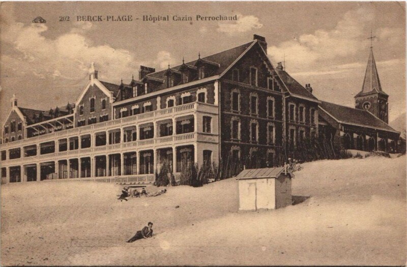 Carte postale ancienne Berck-Plage-Hópital Cazin Perrochaud à Berck