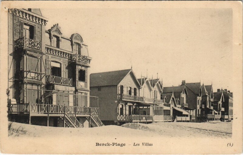 Carte postale ancienne Berck-Plage-Les Villas à Berck