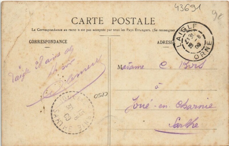 Carte postale ancienne Souvenir de Laigle