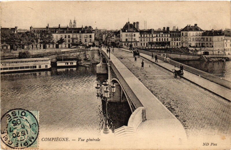 Carte postale ancienne Compiegne Vue Generale France