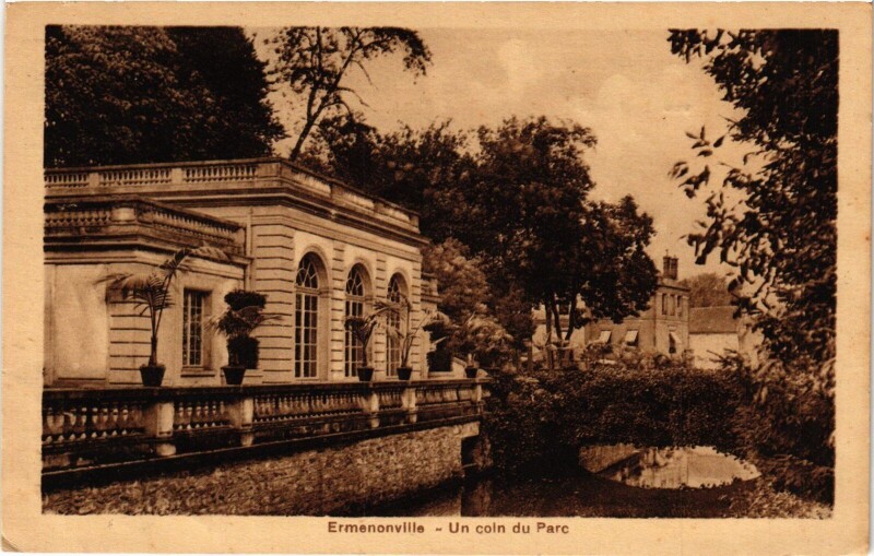 Carte postale ancienne Ermenonville Un coin du Parc France à Ermenonville