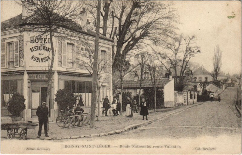 Carte postale ancienne Boissy-Saint-Leger - Route Nationale, route Valenton à Boissy-Saint-Léger