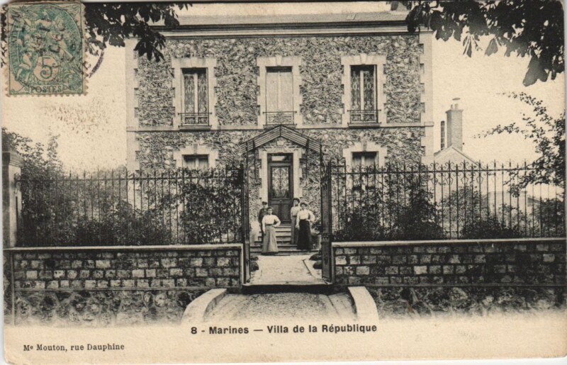 Carte postale ancienne Marines - Villa de la République à Marines