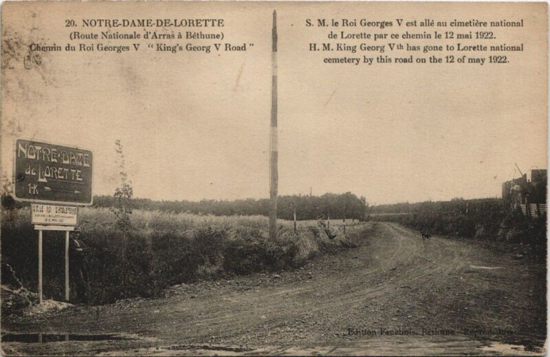 Carte postale ancienne N.-D. de Lorette-Chemin du Roi Georges V