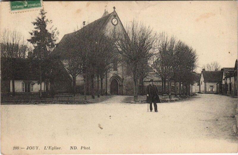 Carte postale ancienne Jouy L'Eglise