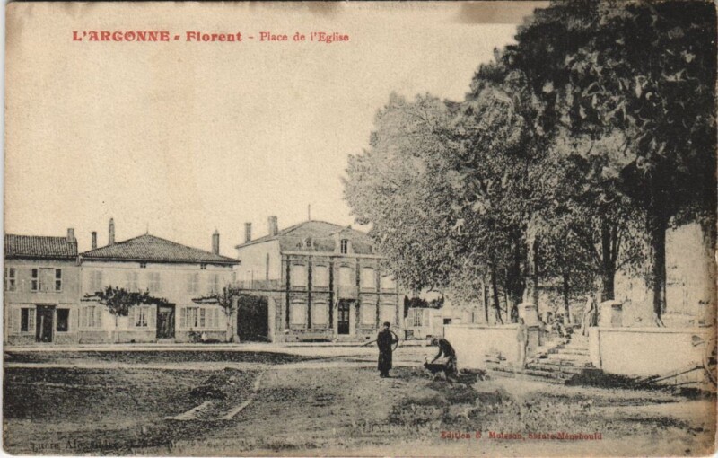 Carte postale ancienne Florent - Place de l'Eglise