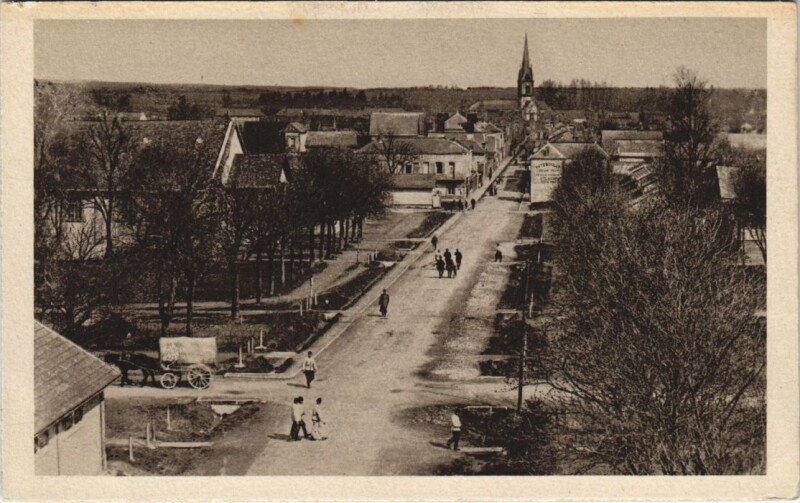 Carte postale ancienne Vue générale de Mourmelon-le-Grand - Entrée du Camp à Mourmelon-le-Grand