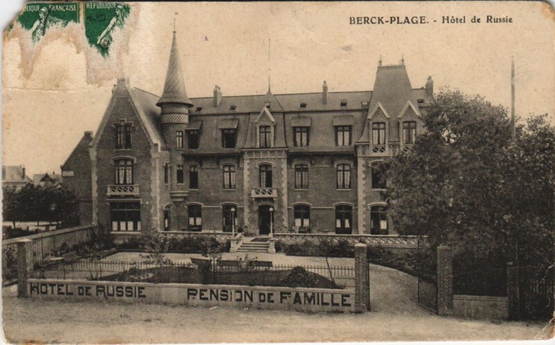 Carte postale ancienne Berck-Plage-Hótel de Russie à Berck