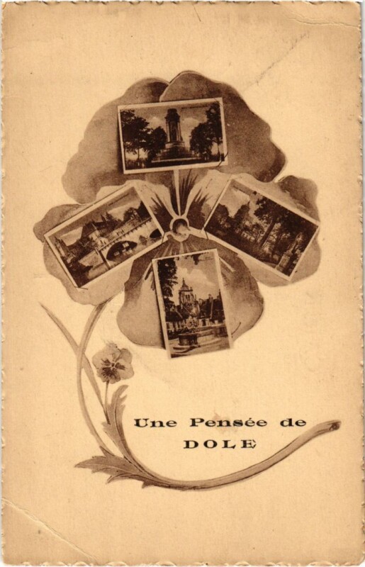 Carte postale ancienne Dole- souvenir France