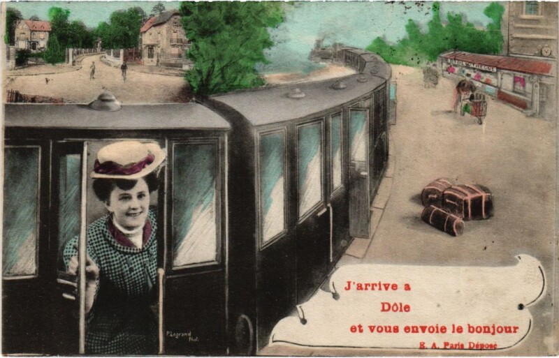 Carte postale ancienne Dole- souvenir France