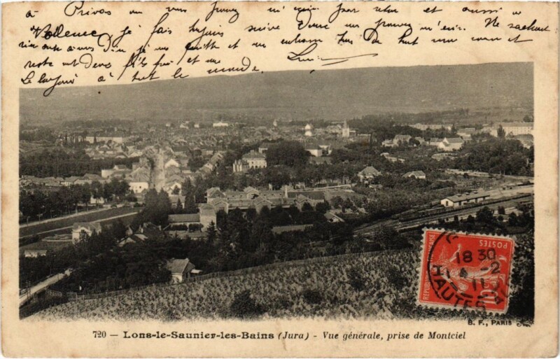 Carte postale ancienne Lons le Saunier- vue generale France à Lons-le-Saunier