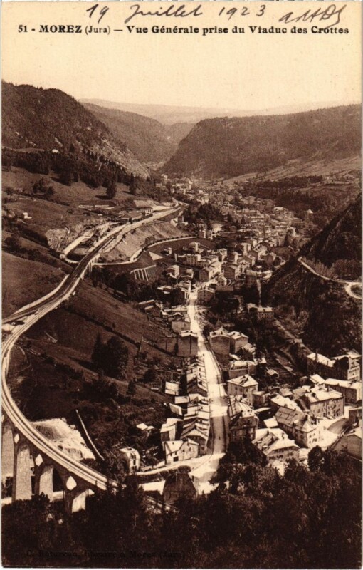 Carte postale ancienne Morez- vue generale France