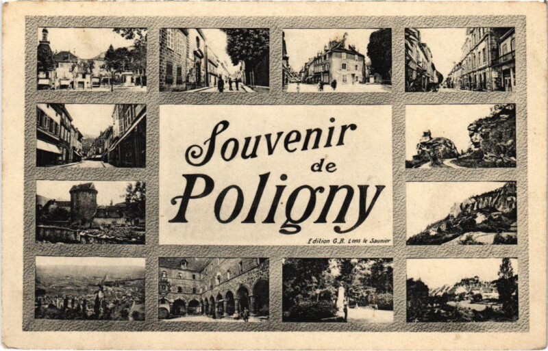 Carte postale ancienne Poligny- souvenir France à Poligny