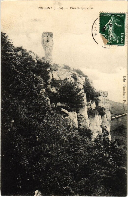 Carte postale ancienne Poligny- Pierre qui vire France à Poligny