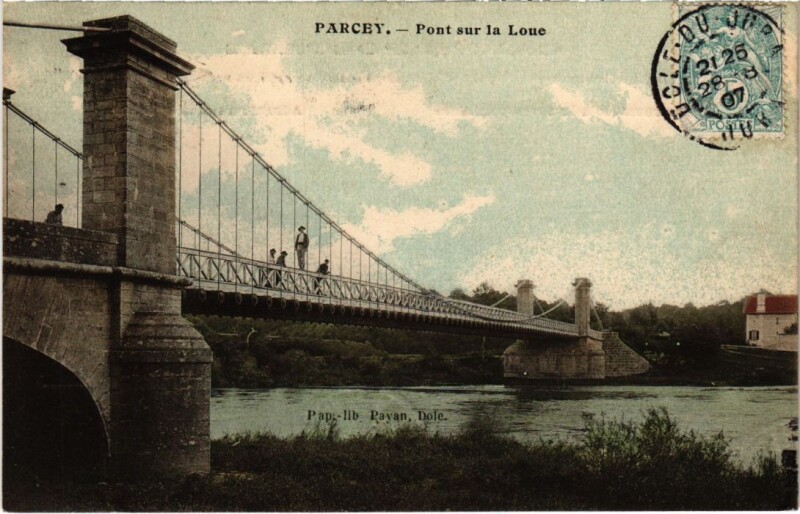 Carte postale ancienne Parcey- Pont sur la Loue France à Parcey