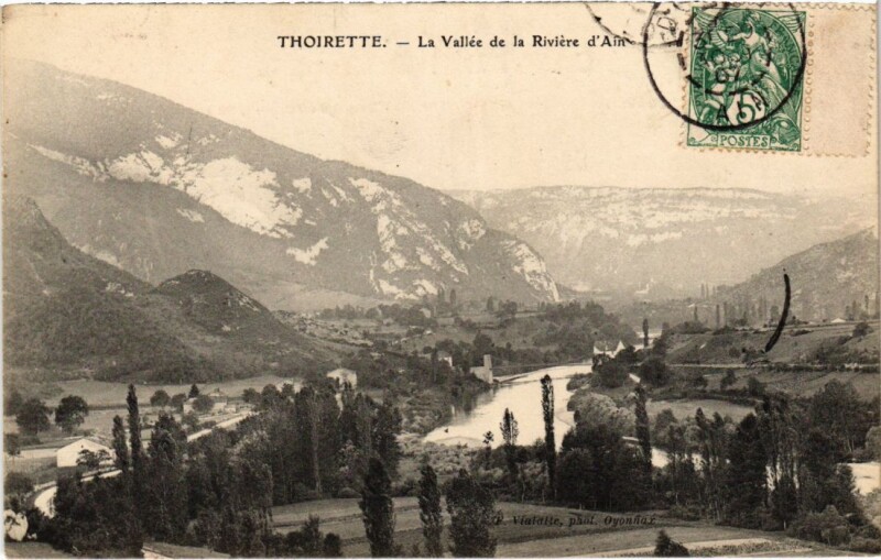 Carte postale ancienne Thoirette- La Vallee de la Riviere d'Ain France