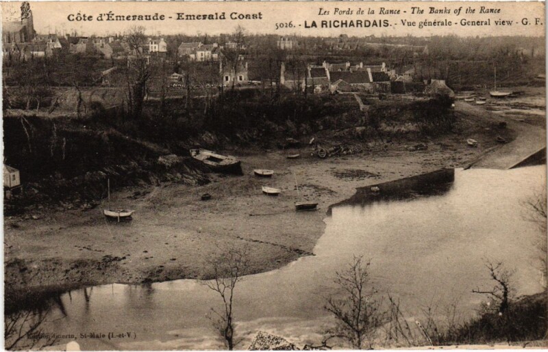 Carte postale ancienne La Richardais Vue Generale France à La Richardais