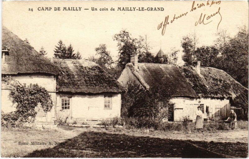 Carte postale ancienne Camp-de-Mailly - Un coin de Mailly-le-Grand
