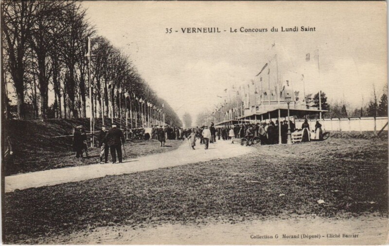 Carte postale ancienne Verneuil-Le Concours du Lundi St