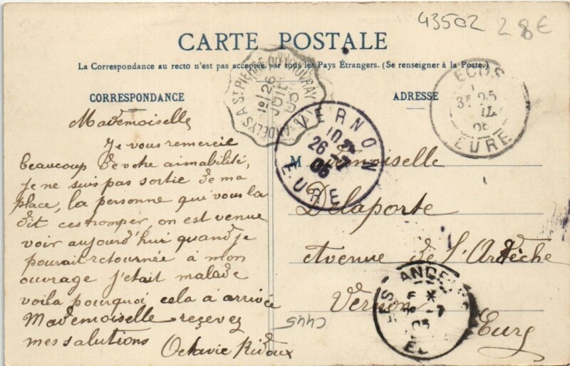 Carte postale ancienne Ecos-Ecole de Garcons